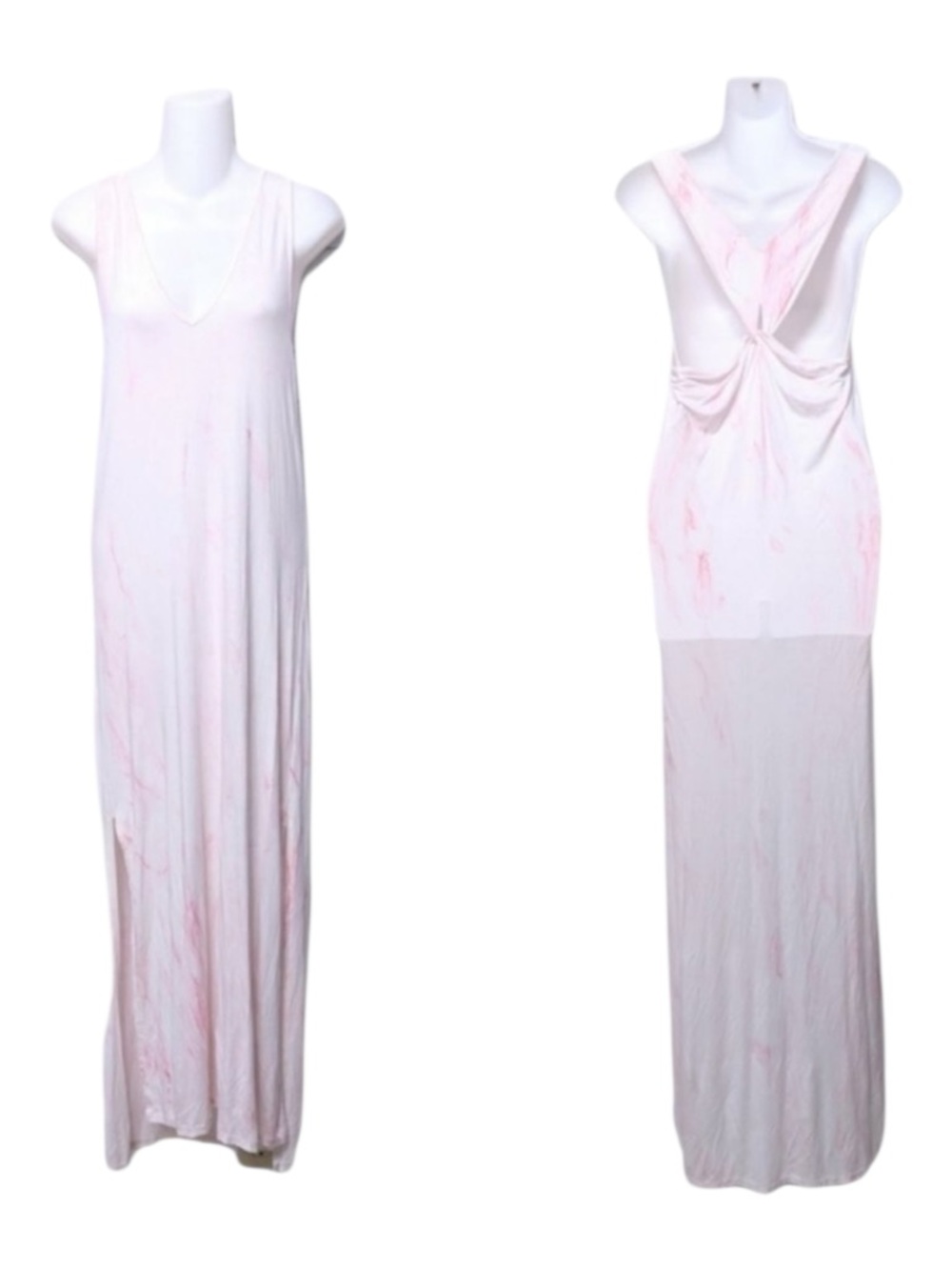 GYPSY 05 Watercolor Tie Dye Twist Maxi Dress XS